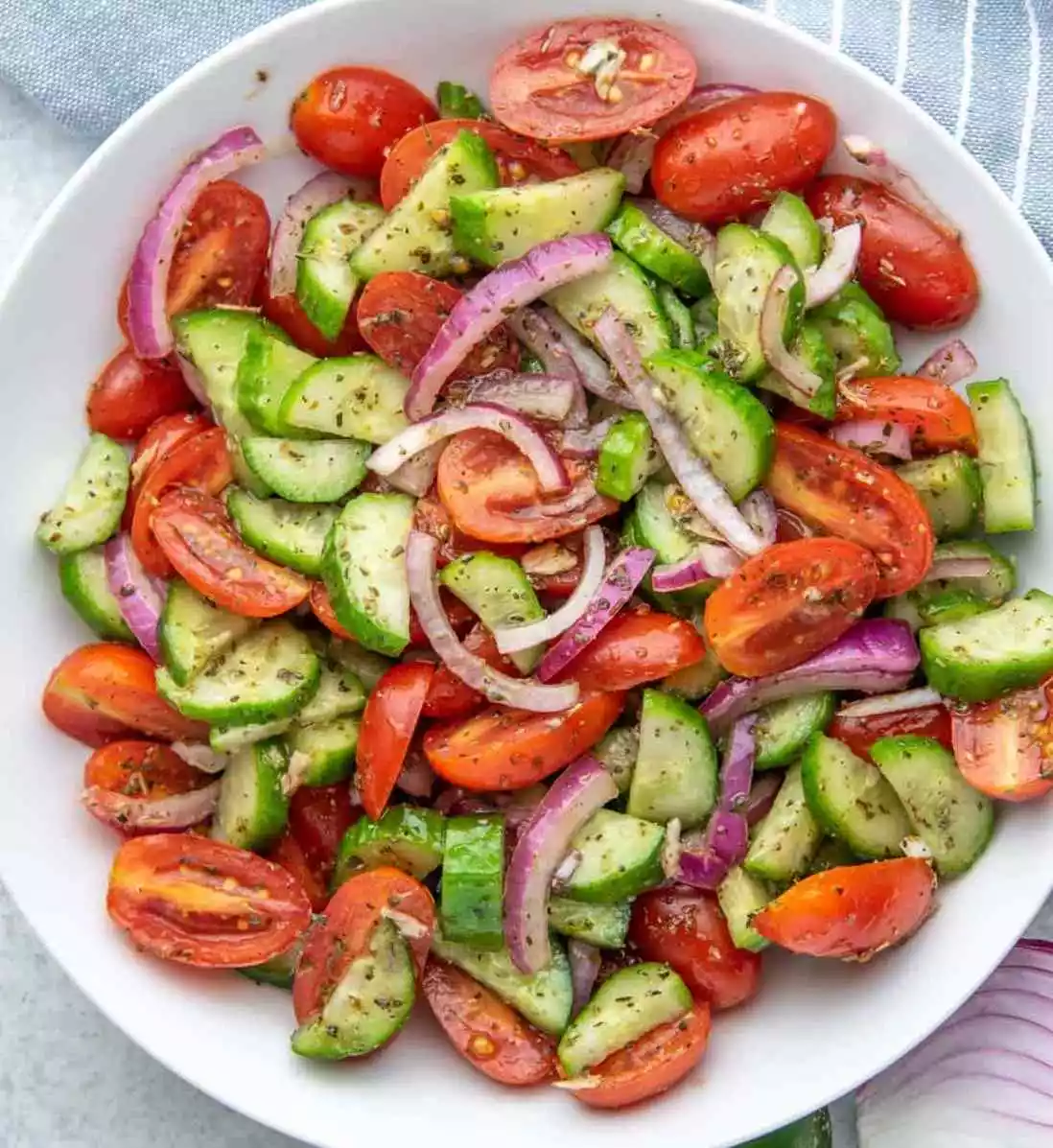 Easy Marinated Cucumber Onion And Tomato Salad Recipe Its Bawa